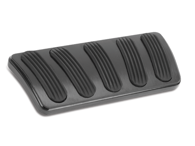 Lokar BAG-6147 Billet Aluminum Curved Automatic Brake Pad with Rubber 
