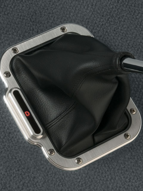 Lokar XCIND-1704 Black Aluminum LED Horizontal Dash Indicator Bezel for Ford AOD Transmission 