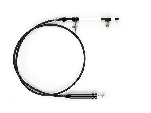 Lokar KDP-2700TPU Black Housing Kickdown Cable Kit with Tuned-Port Injection and Polished Fitting for GM 700R4 